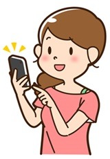 スマホ操作する女性1