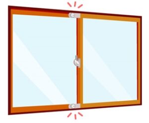窓用補助錠のイラスト