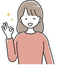 OKサインを出す女性