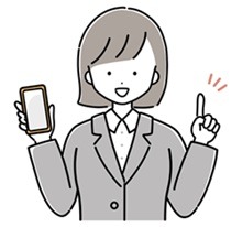 スマホを見せる女性