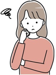 考え事をする女性