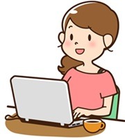 パソコンを使う女性