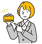 カードを持つ女性a