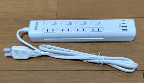 Mscien「回転マルチ電源タップ延長コード」1