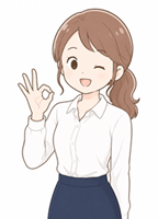 OKサインを出す女性