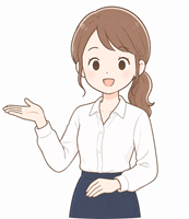 案内する女性イメージA