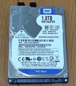 HDD「WD10JPVX」2