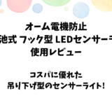 オーム電機「乾電池式フック型LEDセンサーライト」をレビュー【吊り下げ設置可】