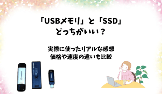 USBメモリとSSDはどっちがいい？速度・容量・価格の違いを実際に比較